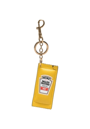 Anya Hindmarch Heinz English Mustard leather keyring - Yellow