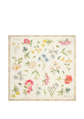 Burberry Blooms of Britain silk scarf - Neutrals