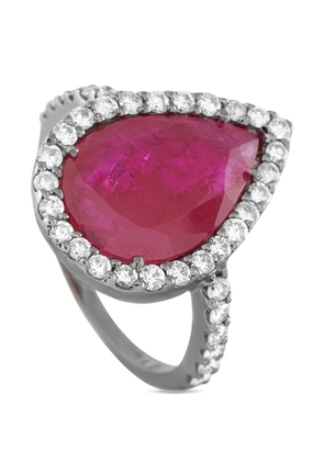 LB Exclusive ruby and diamond ring - Silver