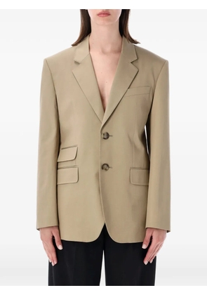 AMI Paris single-breasted notched-lapels blazer - Neutrals