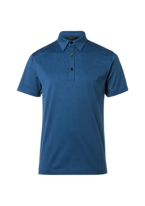 Billionaire Trey logo-print polo shirt - Blue