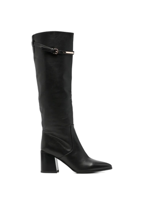 ADRIANNA FERETTI buckle-detail pointed-toe boots - Black