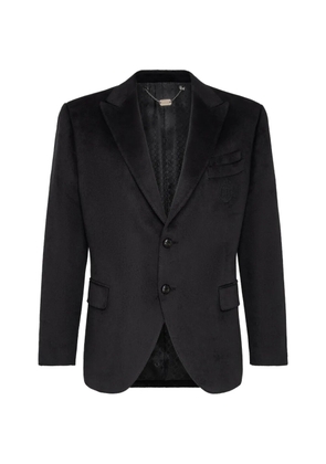 Billionaire Crest velvet blazer - Black