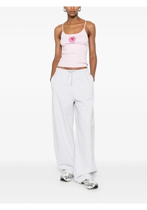MC2 Saint Barth bead-embroidered ribbed top - Pink