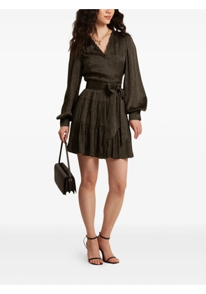 Ted Baker Phoeba printed tiered mini dress - Black
