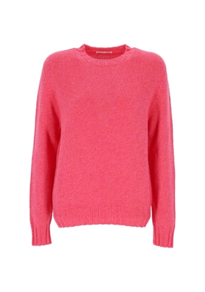 OLIVER LATTUGHI ribbed-trim cashmere sweater - Pink