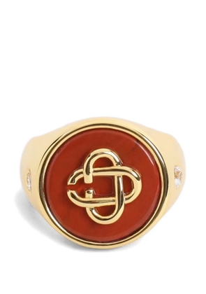 Casablanca logo-motif signet ring - Gold
