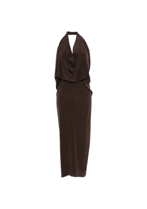 Alysi cowl-neck maxi dress - Brown