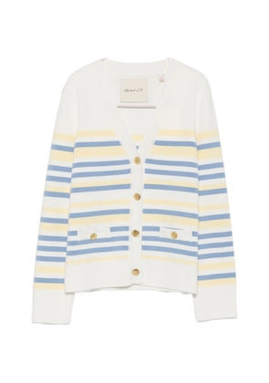 Gant striped button-up cardigan - White