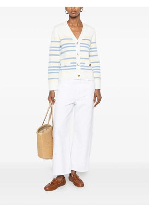 Gant striped button-up cardigan - White