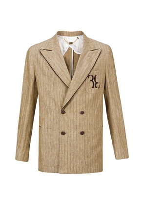 Billionaire Lenny pinstripe double-breasted blazer - Neutrals