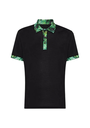 Billionaire palm-print polo shirt - Black