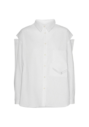 Henrik Vibskov cut-out seersucker shirt - White