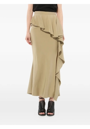 Givenchy long ruffled skirt - Neutrals