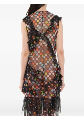 Givenchy polka-dot ruffled midi dress - Black