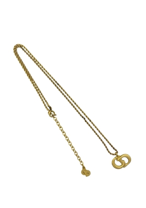 Christian Dior Pre-Owned 20th Century Gold Plated CD Logo Pendant Necklace costume necklace