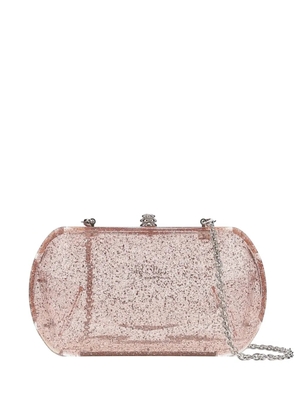 Tyler Ellis Giulia glitter-effect clutch bag - Pink