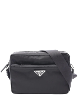 Prada Pre-Owned 2013-2026 Saffiano Trimmed Tessuto Camera Bag crossbody bag - Black