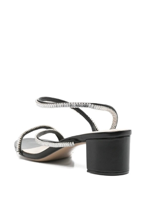 Alexandre Birman crystal-embellished leather sandals - Black