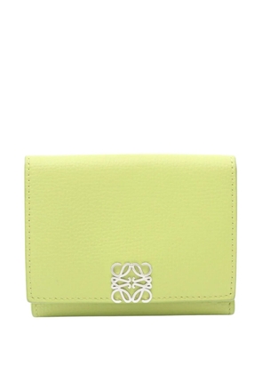 Loewe Pre-Owned 2010-2026 Leather Anagram Wallet small wallets - Green