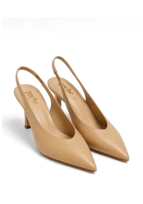 Poche Paris pointed-toe mules - Neutrals