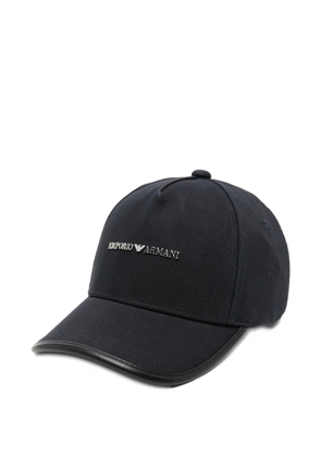 Emporio Armani logo-plaque baseball cap - Blue