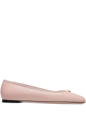 Bally logo-detail ballet flat - Pink