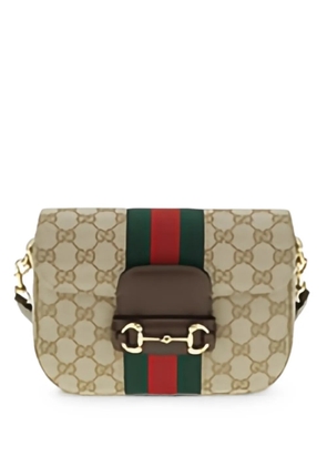 Gucci small Horsebit 1955 GG shoulder bag - Neutrals
