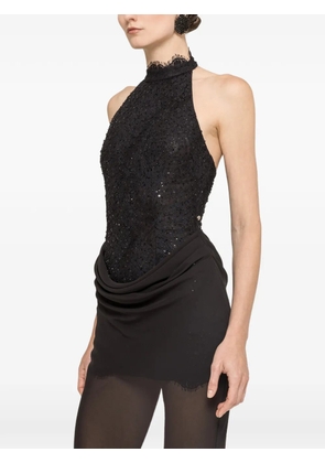NISSA sequin-embellishment maxi dress - Black