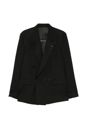 Lardini double-breasted peak-lapel blazer - Black