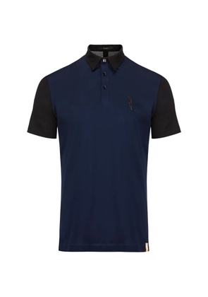 Billionaire Double B logo-embroidered polo shirt - Blue