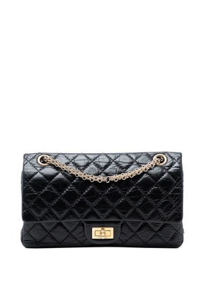 CHANEL Pre-Owned 2018 Quilted Aged Calfskin Reissue 2.55 Double Flap 225 shoulder bag - Black