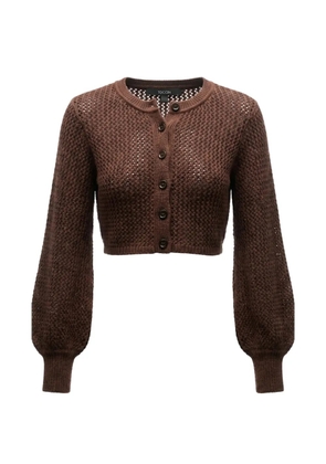 Toccin Tori open-knit cropped cardigan - Brown