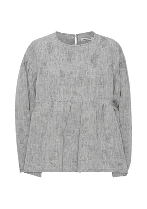 Henrik Vibskov Bowl flared-hem linen blouse - Grey
