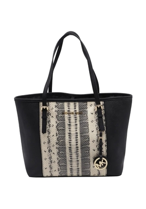 Michael Kors Vintage Saffiano leather anaconda-print tote bag - Black