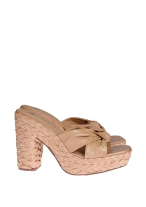 CARRANO knotted crossover-strap sandals - Neutrals
