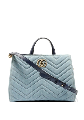 Gucci Pre-Owned 2017-2021 GG Marmont denim handbag - Blue