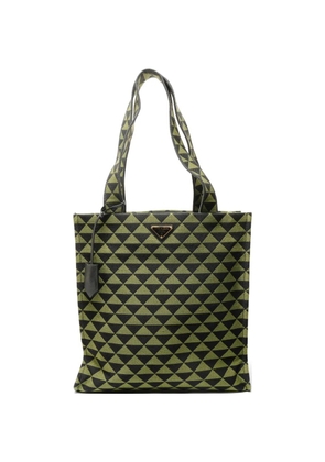 Prada Pre-Owned 2022 Symbole embroidered tote bag - Green
