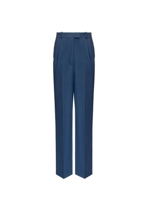 Situationist pleated virgin-wool tailored trousers - Blue