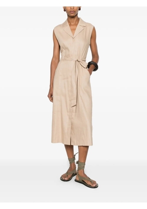 Marc O'Polo belted sleeveless dress - Neutrals