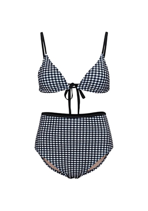 5PENING gingham high-waisted swimwear - Black