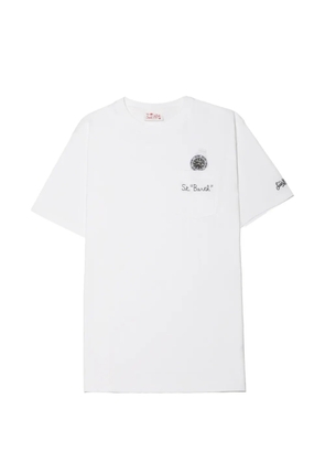 MC2 Saint Barth Austin embroidered-logo pocket T-shirt - White
