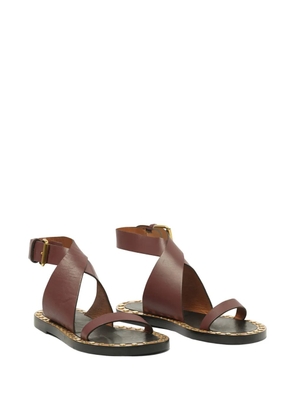ISABEL MARANT Janis stud-embellished flat sandals - Brown