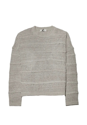Paura Efesto open-knit sweatshirt - Grey