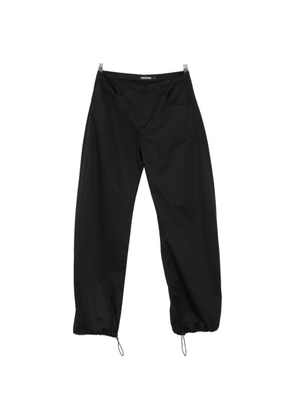 EB Denim Isla Cinch belt-loop trousers - Black