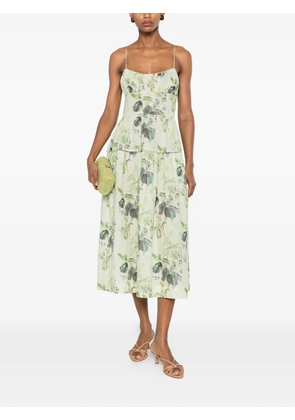DÔEN Benoit floral-print midi dress - Green