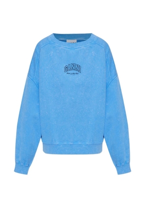 GANNI logo-print sweatshirt - Blue