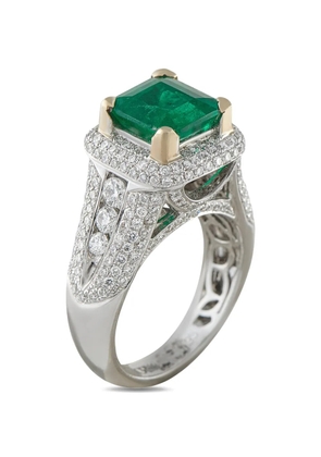 LB Exclusive emerald and diamond ring - Silver
