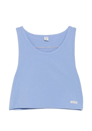 Sporty & Rich logo-patch cropped top - Blue