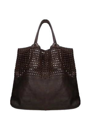 Elena Iachi leather tote bag - Brown